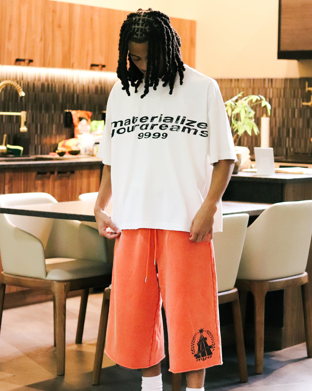 Burnt Orange 3/4 Shorts